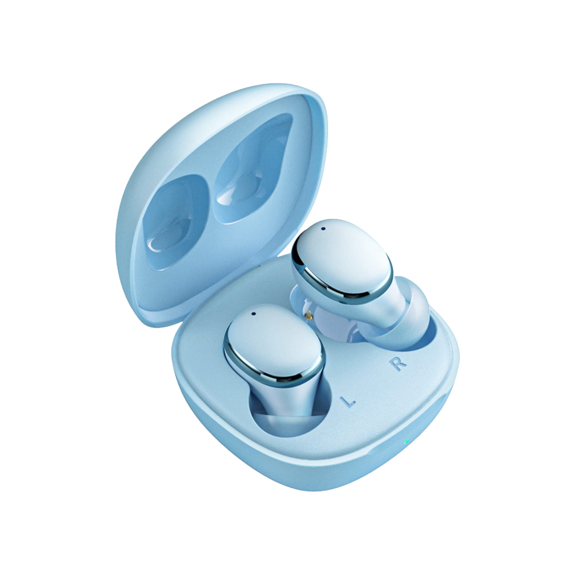 Hiteblaz Wireless Earbuds Mini Headphones, Bluetooth 5.3 Light-Weight Headphones Built-in Mic, One-step Pairing, 24H Playtime, Premium Sound, IP55 Waterproof in-Ear Earphones for Gym XY11(Blue)