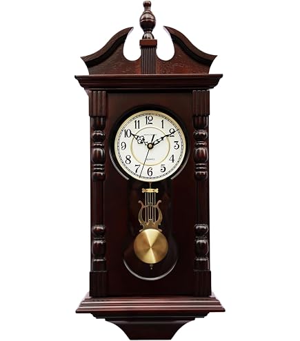 Horloge Murale Moderne Hermle Avec Pendule - Modèle Macassar-Ébène Aluminium, 70 Cm, Mouvement Quartz