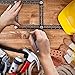 Gledto Multi Angle Construction Ruler - Aluminum Alloy Template Measuring Layout Tool for Craftsmen, Builders, Woodworking, DIY, Black