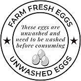 500 Pcs 2 inch Farm Fresh Eggs Carton Stickers Unwashed Eggs Labels for Self Adhesive Bulk Chicken Quail Egg Packaging Sign Decal