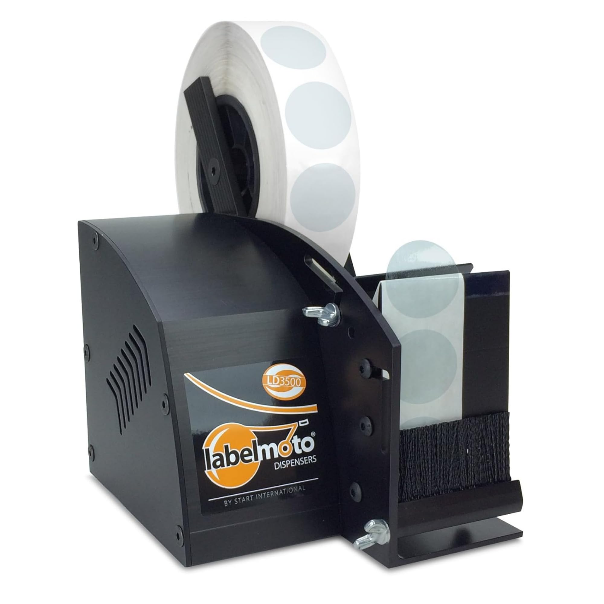 START International LD3500-UK High-Speed Electric Clear Label Dispenser, 57 mm W x 102 mm L, Black