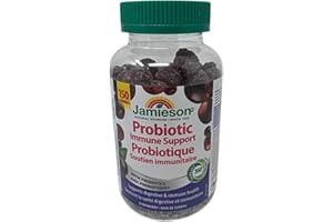 Jamieson Probiotic Immune Gummies with Prebiotics, Elderberry Flavour, 150 Gummies | Supports Immune Health & Digestive Balan