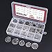 Hilitchi 300-Pcs [15-SIZE] External Circlip Snap Retaining Clip Ring Assortment Set - 304 Stainless Steel
