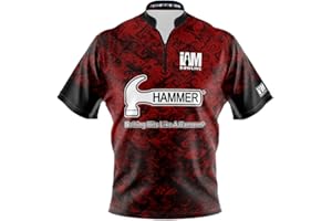 Logo Infusion I AM Bowling Jersey Short Sleeve Sash Collar 2142-HM Made in USA Hammer