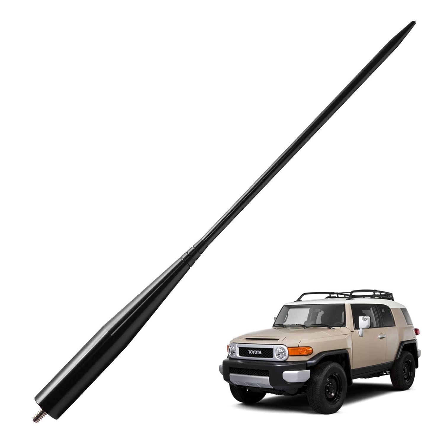 JAPower Replacement Antenna Compatible with Toyota Tundra 20142019 13 inches Titanium Exterior