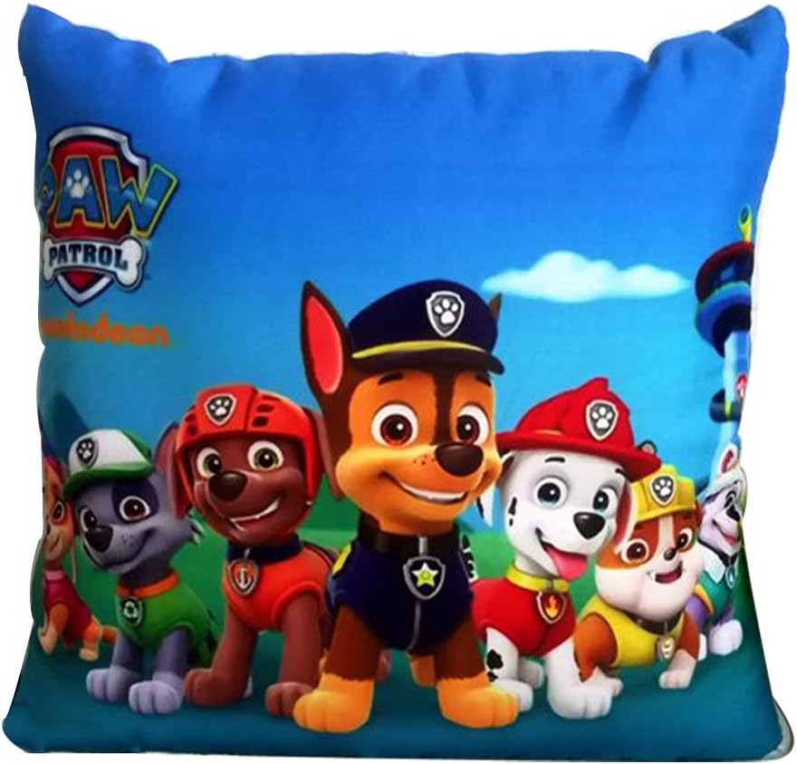 Paw Patrol Blue Pillow Blanket, Kids Huggable Pillow and Blanket Perfect for Pretend Play, Travel, nap time, for Home Office Car Air Conditioned Room Nap Time Pillow Blanket 2 in 1