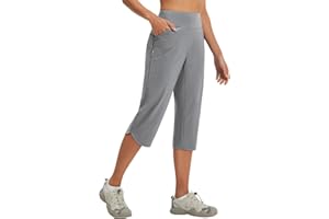 baleaf Women's 19'' Capri Pants Lightweight Quick Dry Cargo Capris Hiking Casual Outdoor Pants Zipper Pockets