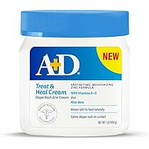 Amazon.com: A+D Treat & Heal Zinc Oxide Diaper Rash Ointment, 4 oz