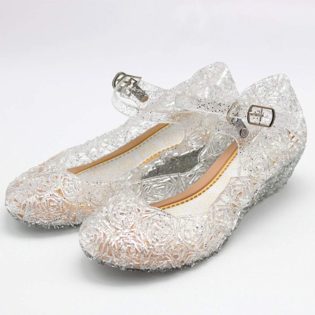 ARAUS Bambina Scarpe da Principessa Bimba Scarpe di Cristallo di  Cenerentola Ragazza Sandali con Tacco Alto Sandali urban-earth.co.uk