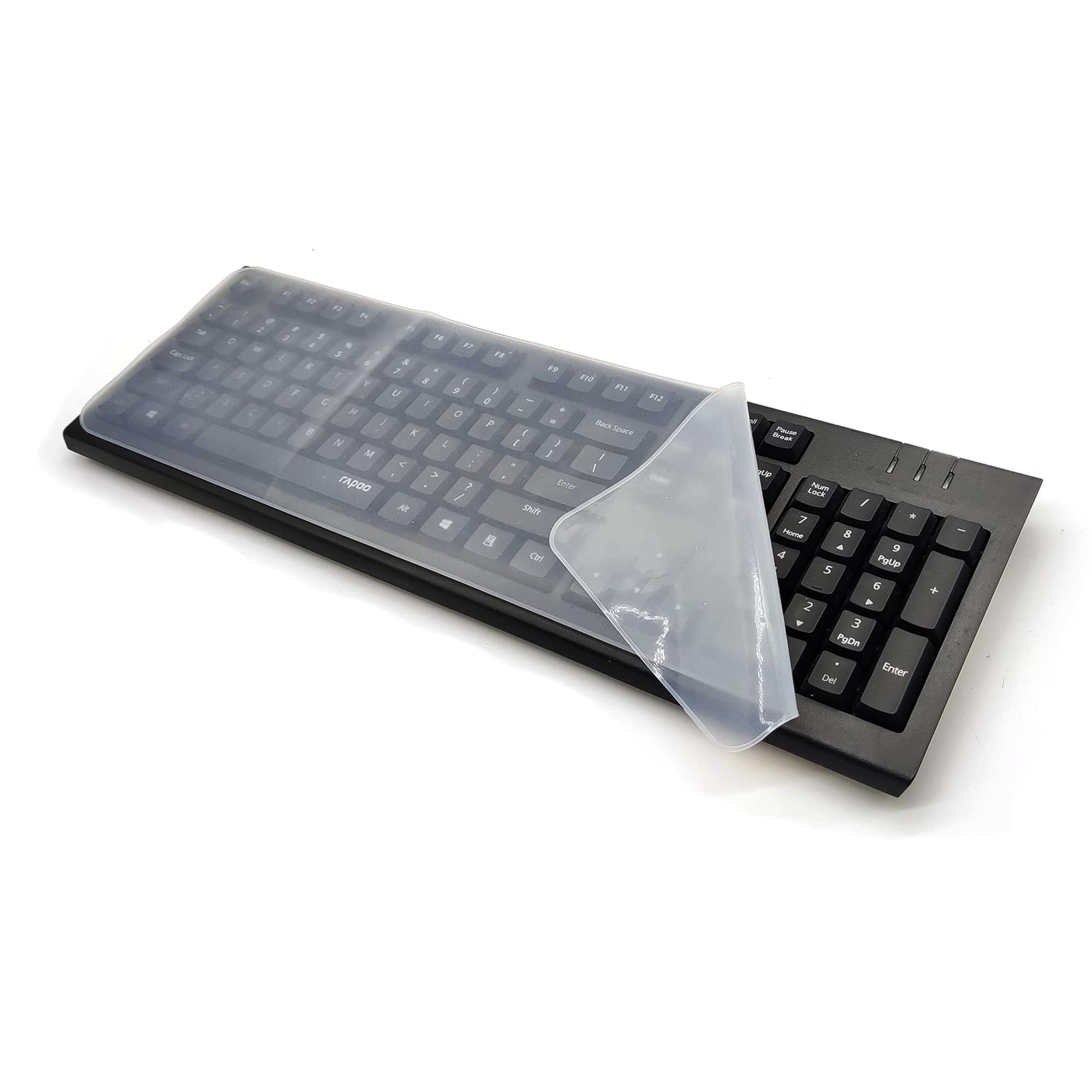HAOBIN Universal Keyboard Protector Silicone Keyboard Cover Transparent Waterproof Dustproof Anti-Slip