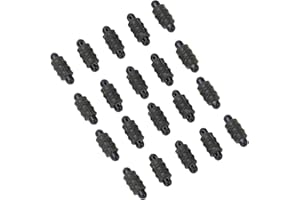 20pcs Carp Fishing Method Connectors, Threaded Outside Stop Beads Feeder Accessories with Rubber Sleeve, for Flat Method Feed
