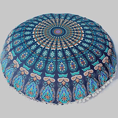 Indian Mandala Pillows Case SOUFUN Round Bohemian Home Cushion Pillows Cover Cushions (Multicolor 13)