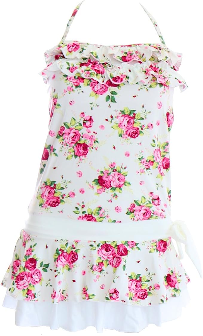 Amazon スイムウェア 水着 レディース 花柄 ワンピース 付き ビキニ 4点セット ホワイト Yy4001 ビキニ セパレーツ 通販