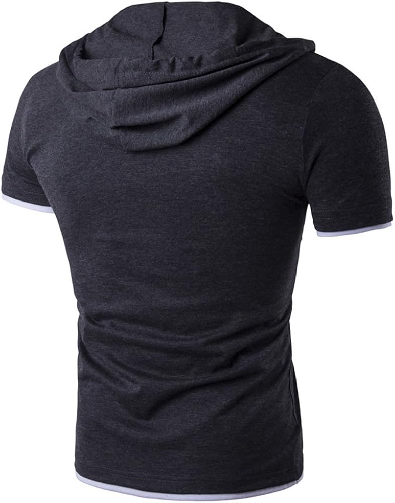 t shirt capuche homme manche courte