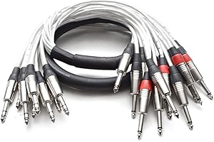 Seismic Audio - SAST-8-16-5 - 8 Channel 1/4" TRS Insert Snake Cable to 16 1/4" TS - 5 Feet