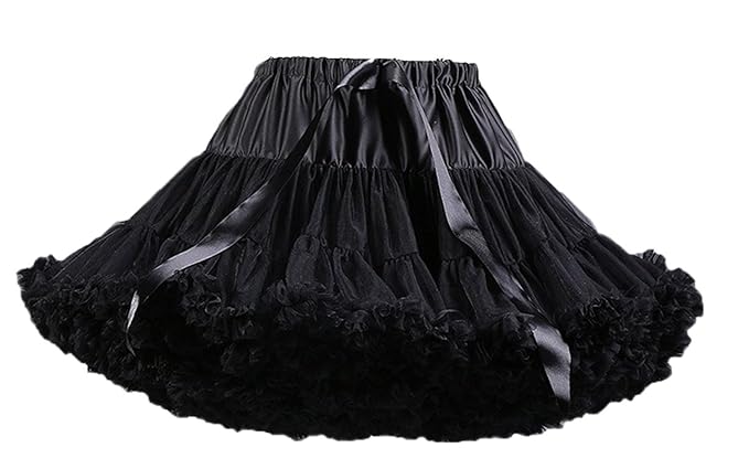 FOLOBE Erwachsene luxuriöse weiche Chiffon Petticoat Tüll Tutu Rock Damen Tutu Kostüm Petticoat Ballett Tanz Rock