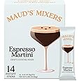 MAUD'S Mixers Espresso Martini Mix, 14 ct, Mocktail Non-Alcoholic Drinks - Made with Real Agave & Coffee - Low Calorie, Low Sugar, Easy to Mix