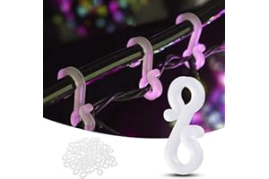 GOOTHY 100Pcs Christmas Light Hooks, Plastic Holiday Light Clips for Outside House Siding Roofline Christmas Tree Rope, Gutter Light Clips Works with Mini, C6, C7, C9 Outdoor String Lights Icicle Lights