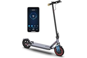 NAVIC Electric Scooter, 19Mph Top Speed, Up to 19/21 Miles Range, 8.5" Solid Tires, Folding Commuting Scooter, Dual Braking, Dual Suspension