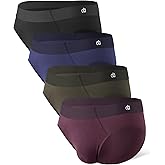 DAVID ARCHY Seamless Men's Briefs Modal Ultra Soft Breathable No Fly Support Pouch Mens Underwear Briefs 4 Pack