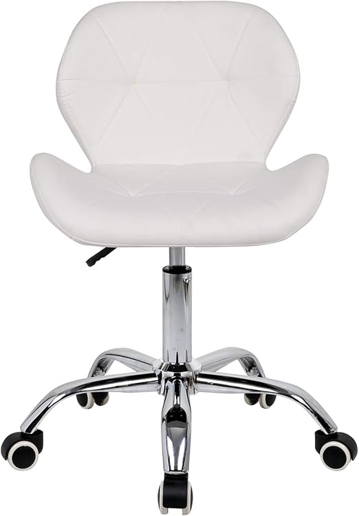 White Desk Chair for Office Chair Adjustable Height Computer
