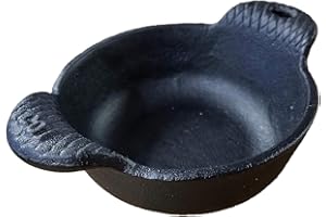 Cast Iron Ramekin Bakeware Bowl Set of 3 by Carver's Olde Iron, 4 1/2" x 1 1/2", 12 Oz Capacity