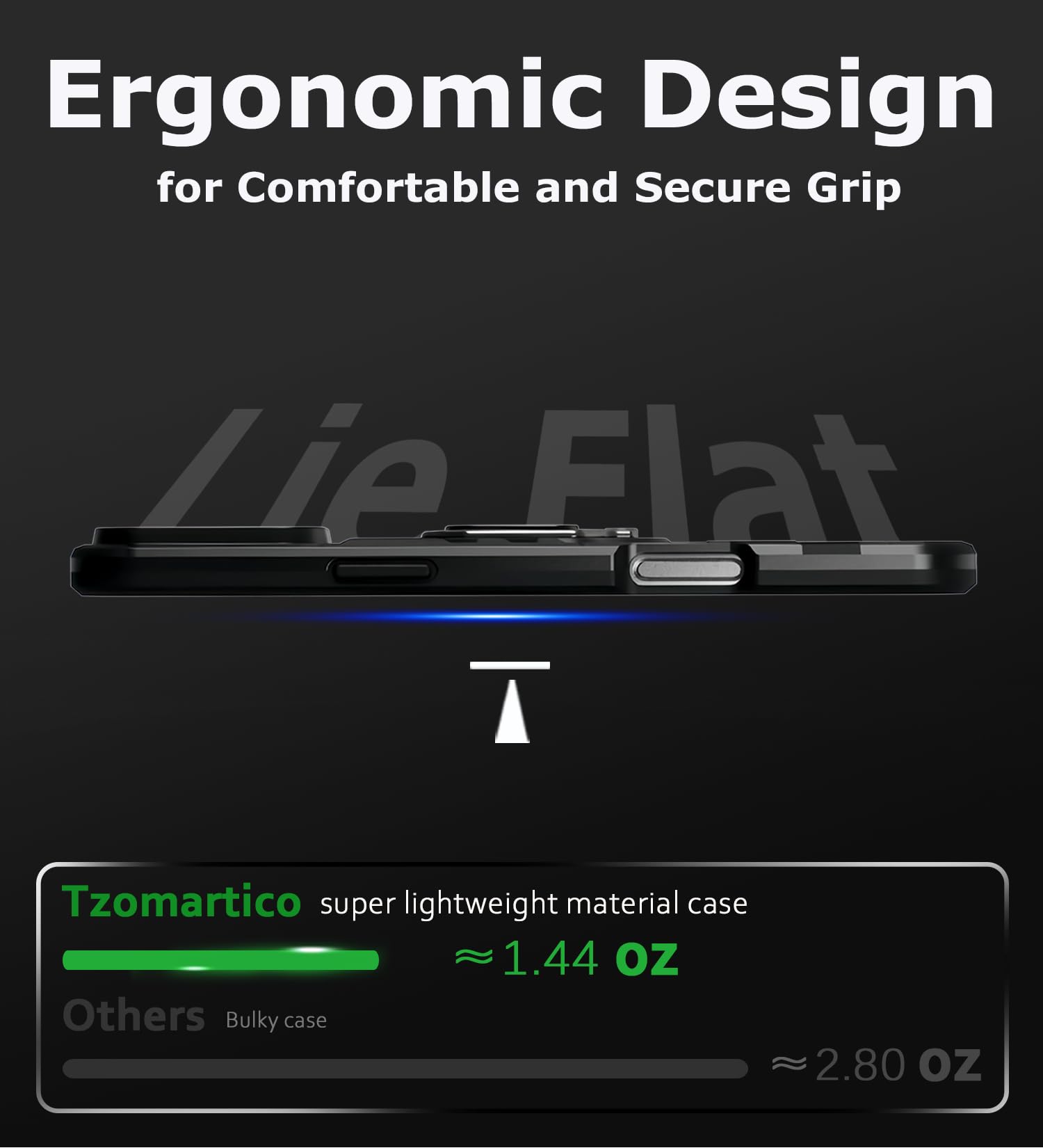 TzoMartico Walk&Running Case for iPhone 16, Drop-Proof Soft Edge, 360+120°Rotating Device, Embedded Kickstand, Fall Prevention-Grip, Military-Grade Shock Protection, 3-in-1 Series, Black