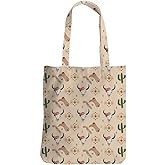 XLRSDF Western Decor Tote Bag for Women Western Stuff Gifts for Women Cowgirl Reusable Grocery Bags for Shopping Christmas