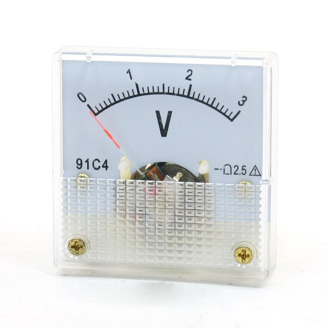 Sourcingmap Square Plastic Clear Face DC 0-3V Voltage Panel Meter 91C4