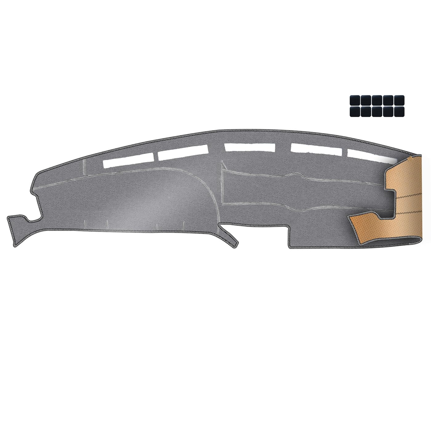 Photo 1 of QUYDDC Dash Cover | Anti-Glare, Sun Protection, Dustproof, UV-Proof | Dashboard Covers Interior Car Accessories, Fit for Fo-rd Bronco F-150 1992-1996, F-250 F-350 1992-1997, Grey