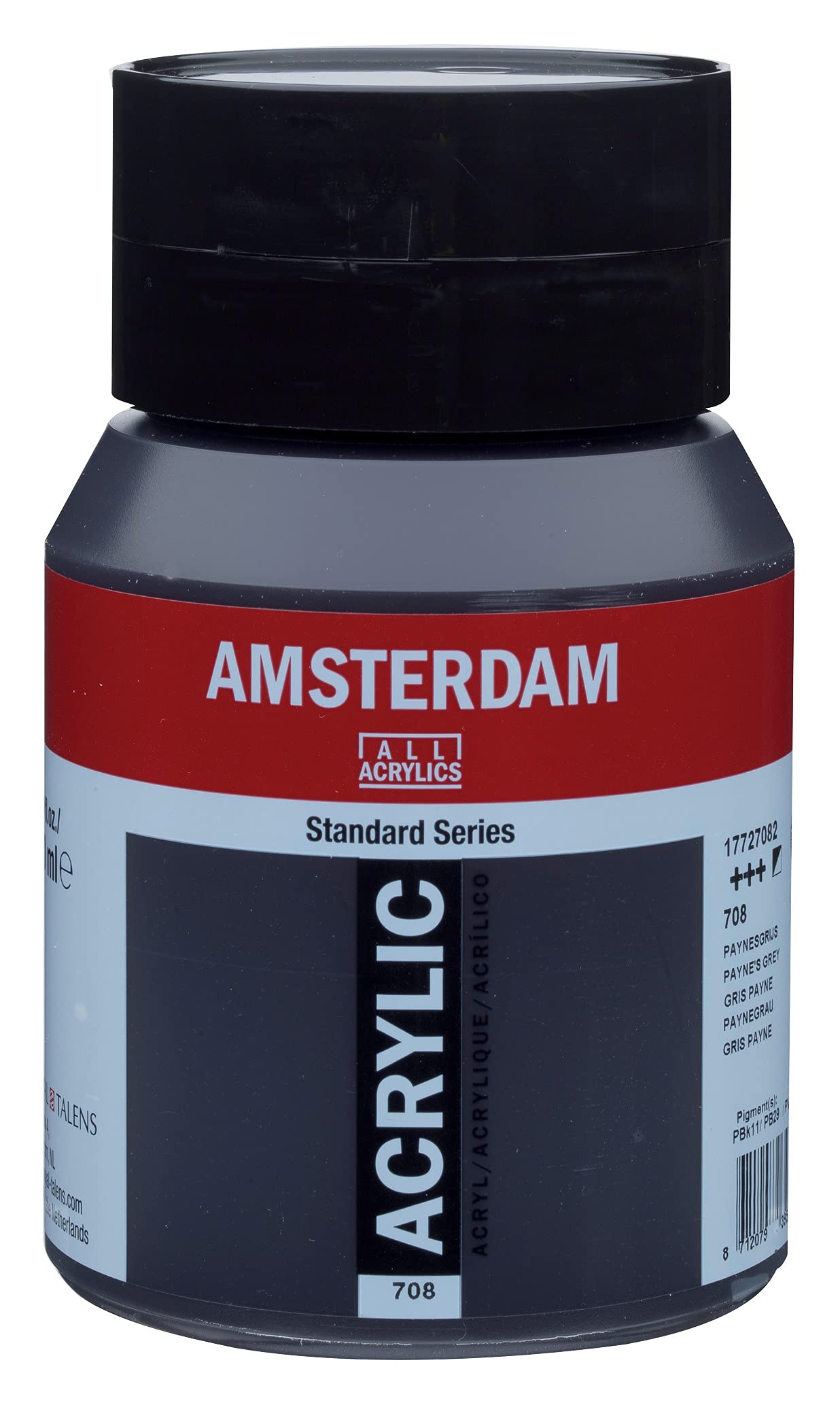 Amsterdam Standard Series Acrylic Jar 500 ml Payne's Grey 708 (17727082) — image 1