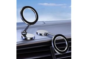 CXTX Magnetic Phone Holder, MagSafe Car Mount Folding & 360° Rotation Magnetic Phone Holder for Car Strong Magnets iPhone Car Mount Hands Free Phone Holders for Your Car Dash Fits iPhone 15 14 13 Pro Max
