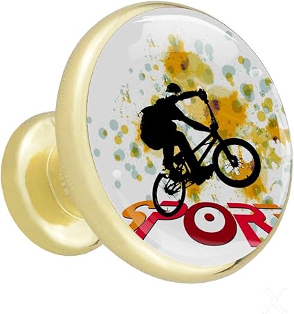 Perillas de gabinete de oro Movimiento de bicicleta Perilla de cajones