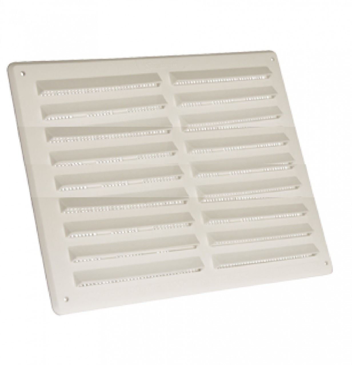 9" x 9" White Louvre Vent with Flyscreen - BM469F