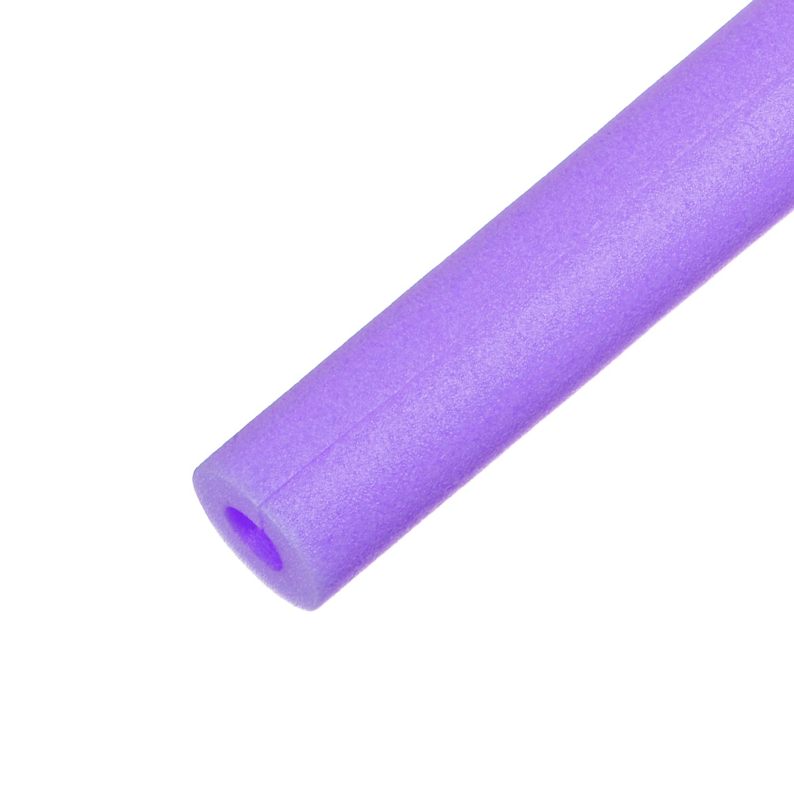 M METERXITY Pipe Insulation Tube, 17 x 2.4(L x OD) Foam Pipe Covers, Pre-Slit Clamp for Padding/Bumper Corner Edge Protection/Handle Water Pipes [Purple]
