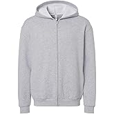 American Apparel Unisex ReFlex Fleece Full-Zip Hoodie Sweatshirt Heather Grey
