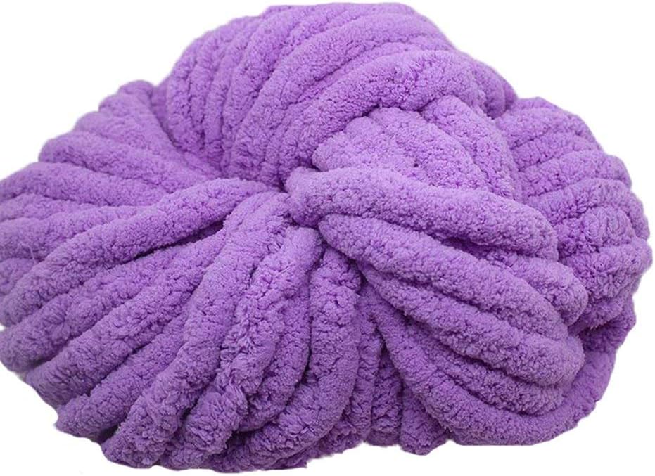 Lilac 100 Polyester Chenille Chunky Knit Yarn Chunky Knit