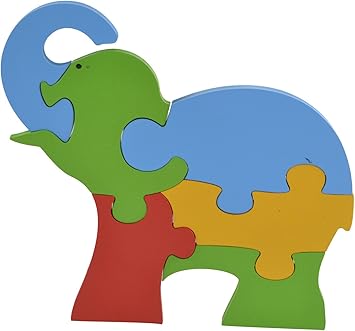 Skillofun Wooden Take Apart Baby Puzzle Large - Elephant, Multi Color