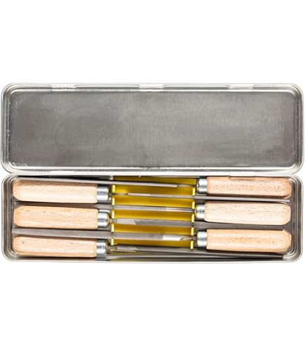 Set De Limes à Aiguilles 7 Pièces Dont Un Support Métal Donau