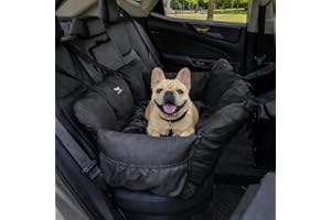 JACKO & CO - Premium Medium Dog Car Seat for Small & Medium Pets Under 40lbs - Removable Covers, Machine Washable, Water Resi