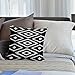 HGOD DESIGNS Throw Pillow Case Black and White Cotton Linen Square Cushion Cover Standard Pillowcase for Men Women Home Decorative Sofa Armchair Bedroom Livingroom 18 x 18 inch