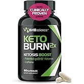 Keto BHB Exogenous Ketones Supplement - BHB Science Keto Diet Pills with Patented goBHB and Caffeine for Natural Energy Focus Body Sculpting & Ketosis Support - Vegetarian & Non-GMO (1 Month Supply)
