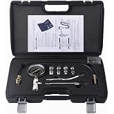 DAYUAN Professional Petrol Engine Compression Tester Kit | For Automotive &amp; Motorcycle Engines，0-300 PSI/20 Bar Gauge，M10-M18 Adapters，14 &amp; 18mm Adapters，2 Rubber Cones, Storage Case