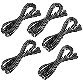FVTLED Pack of 5, 2m 6.56ft 2Pin Extension Cable Wire with Male and Female Connectors at Both Ends Only for FVTLED Single Color LED Deck Light