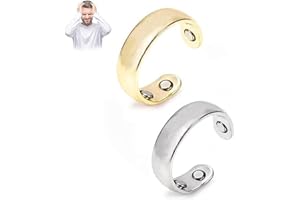 KOFISNI Auvulis Migraine Rings for Women Men Lymphatic Vitality Magneti Fatigue Relief Rings Stainless Steel Adjustable Rings