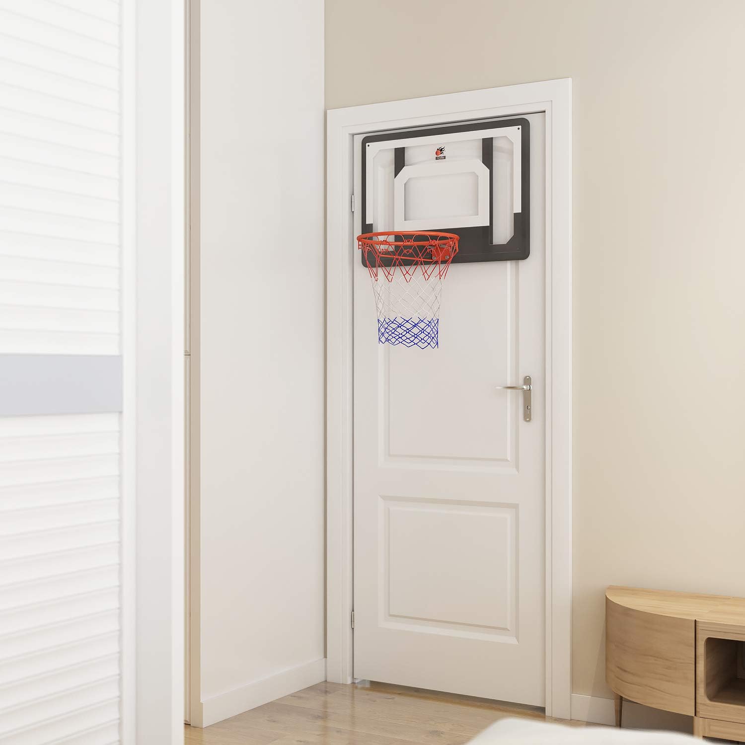 Cyfie Over-The-Door Basketball Hoop Backboard, 32" x 23" Basketball Hoops for Home/Office, Basketball Goals for Kids Adults: Toys & Games