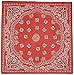 Rhode Island Novelty Cowboy Bandanas, Red (25 Pack)