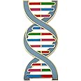 Pinsanity DNA Double Helix Enamel Lapel Pin