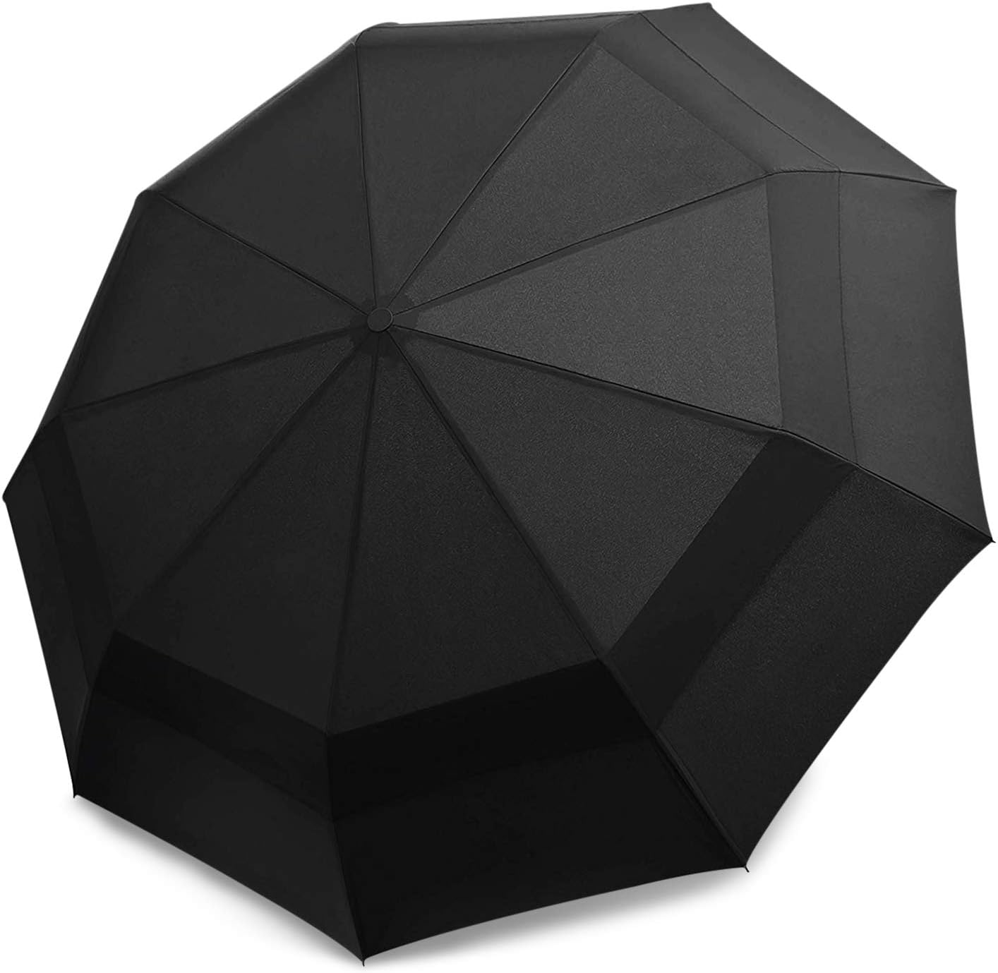 DORRISO Mens Auto Open/Close Folding Umbrella Windproof Travel Umbrella Portable Compact Travel Business Anti-uv Sun Umbrella Slip-Proof Handle Rain Umbrella Black