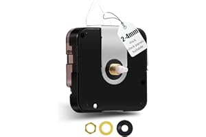 DEEWISH 12888 Super Silent Sweep Clock Mechanism, 5/16 inches - 59/64 inches Shaft Length Quartz Wall Clock Motor Replacement, Clock Parts Battery Operated (No Clock Hands)